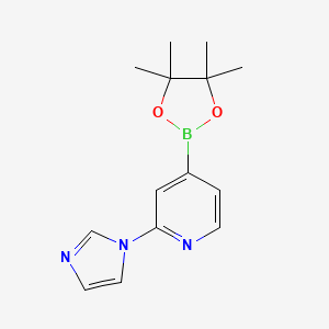 2-(1H-Imidazol-1-YL)-4-(4,4,5,5-tetramethyl-1,3,2-dioxaborolan-2-YL)pyridine