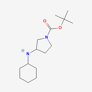 molecular formula C15H28N2O2 B3059949 叔丁基-3-(环己基氨基)吡咯烷-1-羧酸酯 CAS No. 1464091-48-2