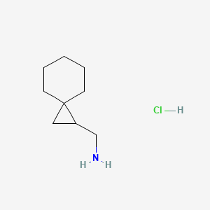 molecular formula C9H18ClN B3059962 (Spiro[2.5]oct-1-ylmethyl)amine hydrochloride CAS No. 1559059-75-4