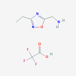 [(3-Ethyl-1,2,4-oxadiazol-5-yl)methyl]amine trifluoroacetate