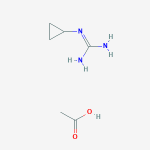 molecular formula C6H13N3O2 B3059967 N-cyclopropylguanidine acetate CAS No. 1559064-05-9