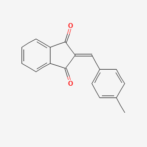 molecular formula C17H12O2 B3059971 1H-indene-1,3(2H)-dione, 2-[(4-methylphenyl)methylene]- CAS No. 15875-51-1
