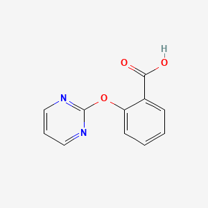 molecular formula C11H8N2O3 B3059977 2-(Pyrimidin-2-yloxy)benzoic acid CAS No. 160773-23-9