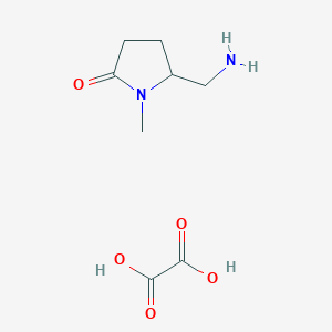 molecular formula C8H14N2O5 B3059982 5-(Aminomethyl)-1-methyl-2-pyrrolidinone oxalate CAS No. 1609395-46-1