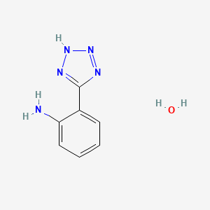 molecular formula C7H9N5O B3059983 2-(1H-Tetrazol-5-yl)aniline hydrate CAS No. 1609395-48-3