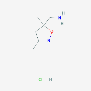 [(3,5-Dimethyl-4,5-dihydro-5-isoxazolyl)methyl]amine hydrochloride