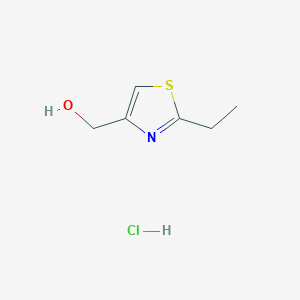 molecular formula C6H10ClNOS B3059988 (2-Ethyl-1,3-thiazol-4-YL)methanol hydrochloride CAS No. 1609395-65-4