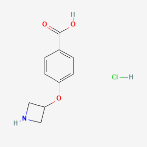 molecular formula C10H12ClNO3 B3059989 4-(3-Azetidinyloxy)benzoic acid hydrochloride CAS No. 1609395-67-6