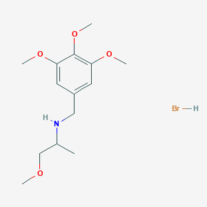 molecular formula C14H24BrNO4 B3059990 (2-Methoxy-1-methylethyl)(3,4,5-trimethoxybenzyl)amine hydrobromide CAS No. 1609395-68-7