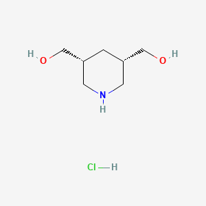 molecular formula C7H16ClNO2 B3059993 cis-Piperidine-3,5-diyldimethanol hydrochloride CAS No. 1609396-20-4