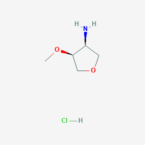 molecular formula C5H12ClNO2 B3059994 顺式-4-甲氧基四氢呋喃-3-胺盐酸盐 CAS No. 1609396-30-6