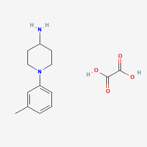 molecular formula C14H20N2O4 B3060003 1-(3-甲基苯基)-4-哌啶胺草酸盐 CAS No. 1609399-81-6