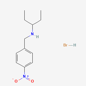 molecular formula C12H19BrN2O2 B3060010 N-(4-nitrobenzyl)-3-pentanamine hydrobromide CAS No. 1609400-28-3