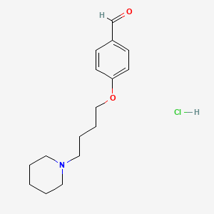 molecular formula C16H24ClNO2 B3060015 4-[4-(1-哌啶基)丁氧基]苯甲醛盐酸盐 CAS No. 1609400-54-5