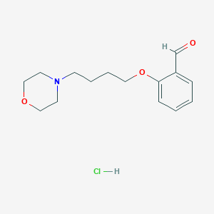 molecular formula C15H22ClNO3 B3060018 2-[4-(4-Morpholinyl)butoxy]benzaldehyde hydrochloride CAS No. 1609400-62-5