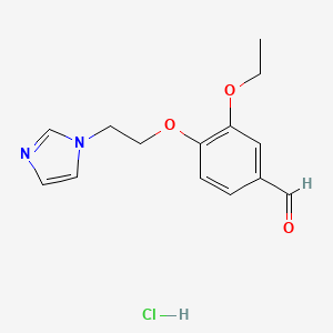 molecular formula C14H17ClN2O3 B3060019 3-Ethoxy-4-[2-(1H-imidazol-1-yl)ethoxy]benzaldehyde hydrochloride CAS No. 1609400-74-9