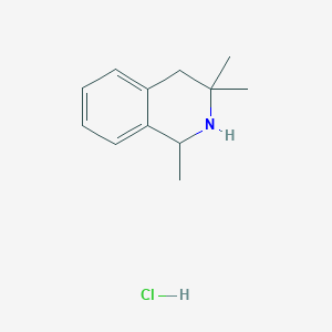 molecular formula C12H18ClN B3060020 1,3,3-Trimethyl-1,2,3,4-tetrahydroisoquinoline hydrochloride CAS No. 1609400-78-3