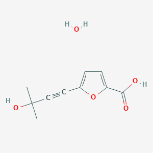 molecular formula C10H12O5 B3060022 5-(3-Hydroxy-3-methylbut-1-yn-1-yl)furan-2-carboxylic acid hydrate CAS No. 1609400-90-9