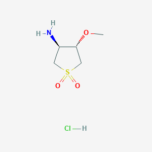 [(3S,4S)-4-Methoxy-1,1-dioxidotetrahydro-3-thienyl]amine hydrochloride