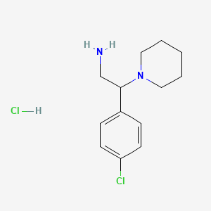 molecular formula C13H20Cl2N2 B3060029 盐酸[2-(4-氯苯基)-2-(1-哌啶基)乙基]胺 CAS No. 1609402-66-5