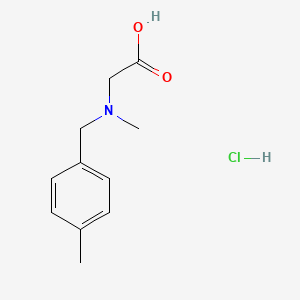 molecular formula C11H16ClNO2 B3060032 N-Methyl-N-(4-methylbenzyl)glycine hydrochloride CAS No. 1609402-80-3