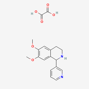 molecular formula C18H20N2O6 B3060035 6,7-Dimethoxy-1-(3-pyridinyl)-1,2,3,4-tetrahydroisoquinoline oxalate CAS No. 1609402-93-8