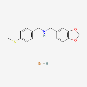 (1,3-Benzodioxol-5-ylmethyl)[4-(methylthio)benzyl]amine hydrobromide