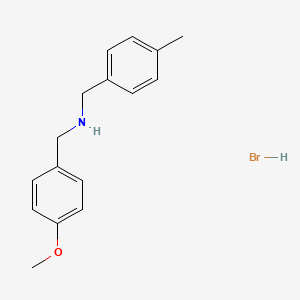 molecular formula C16H20BrNO B3060045 N-(4-Methoxybenzyl)-1-(p-tolyl)methanamine hydrobromide CAS No. 1609403-59-9