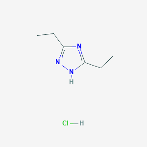 molecular formula C6H12ClN3 B3060048 3,5-Diethyl-1H-1,2,4-triazole hydrochloride CAS No. 1609403-80-6