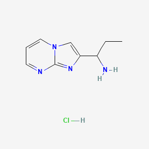 1-(Imidazo[1,2-a]pyrimidin-2-yl)propan-1-amine hydrochloride