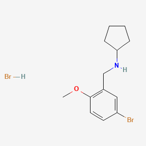 molecular formula C13H19Br2NO B3060056 N-(5-Bromo-2-methoxybenzyl)cyclopentanamine hydrobromide CAS No. 1609404-13-8