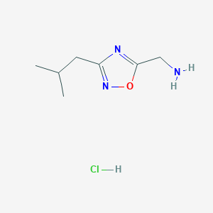 molecular formula C7H14ClN3O B3060057 [(3-Isobutyl-1,2,4-oxadiazol-5-yl)methyl]amine hydrochloride CAS No. 1609404-14-9