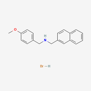 molecular formula C19H20BrNO B3060058 (4-Methoxybenzyl)(2-naphthylmethyl)amine hydrobromide CAS No. 1609404-23-0