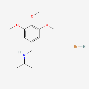 molecular formula C15H26BrNO3 B3060059 氢溴酸 N-(3,4,5-三甲氧基苄基)-3-戊胺 CAS No. 1609404-29-6