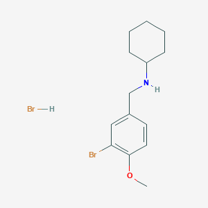molecular formula C14H21Br2NO B3060063 N-(3-溴-4-甲氧基苄基)环己胺氢溴酸盐 CAS No. 1609406-65-6