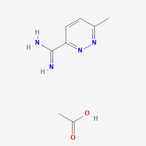 molecular formula C8H12N4O2 B3060064 6-甲基吡啶并恶唑-3-甲酰胺基乙酸酯 CAS No. 1609406-73-6