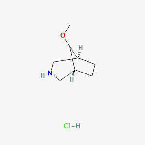 molecular formula C8H16ClNO B3060065 (8-syn)-8-Methoxy-3-azabicyclo[3.2.1]octane hydrochloride CAS No. 1609406-78-1