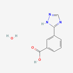 molecular formula C9H9N3O3 B3060066 3-(1H-1,2,4-三唑-5-基)苯甲酸水合物 CAS No. 1609406-79-2