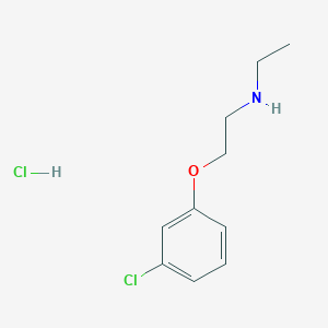 molecular formula C10H15Cl2NO B3060067 [2-(3-Chlorophenoxy)ethyl]ethylamine hydrochloride CAS No. 1609407-02-4