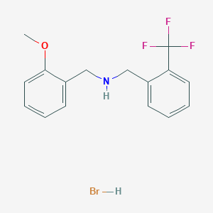 molecular formula C16H17BrF3NO B3060070 (2-Methoxybenzyl)[2-(trifluoromethyl)benzyl]amine hydrobromide CAS No. 1609407-20-6