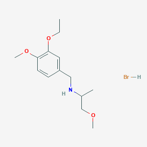 molecular formula C14H24BrNO3 B3060074 N-(3-ethoxy-4-methoxybenzyl)-1-methoxy-2-propanamine hydrobromide CAS No. 1609407-53-5