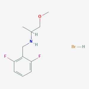 molecular formula C11H16BrF2NO B3060075 N-(2,6-difluorobenzyl)-1-methoxy-2-propanamine hydrobromide CAS No. 1609407-62-6