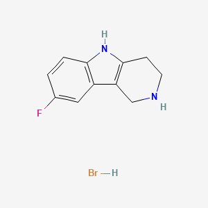 molecular formula C11H12BrFN2 B3060077 8-Fluoro-2,3,4,5-tetrahydro-1H-pyrido[4,3-b]indole hydrobromide CAS No. 1609407-88-6