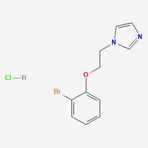 molecular formula C11H12BrClN2O B3060078 1-[2-(2-溴苯氧基)乙基]-1H-咪唑盐酸盐 CAS No. 1609407-95-5