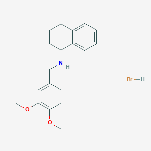 molecular formula C19H24BrNO2 B3060081 N-(3,4-Dimethoxybenzyl)-1,2,3,4-tetrahydronaphthalen-1-amine hydrobromide CAS No. 1609409-02-0