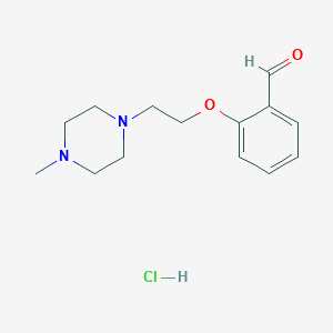 molecular formula C14H21ClN2O2 B3060086 2-[2-(4-Methyl-1-piperazinyl)ethoxy]benzaldehyde hydrochloride CAS No. 1609409-28-0