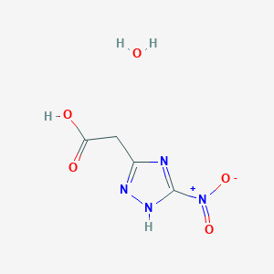 molecular formula C4H6N4O5 B3060089 (5-硝基-1H-1,2,4-三唑-3-基)乙酸水合物 CAS No. 1609409-43-9