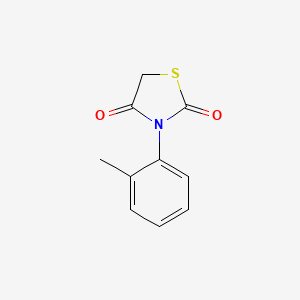 molecular formula C10H9NO2S B3060090 3-(2-Methylphenyl)-1,3-thiazolidine-2,4-dione CAS No. 16240-02-1