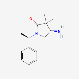 (4r)-4-Amino-3,3-dimethyl-1-[(1r)-1-phenylethyl]pyrrolidin-2-one