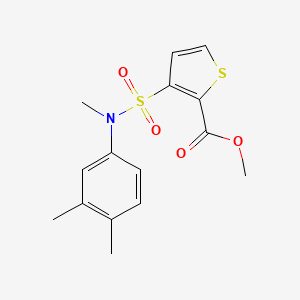 molecular formula C15H17NO4S2 B3060108 Methyl 3-{[(3,4-dimethylphenyl)(methyl)amino]sulfonyl}thiophene-2-carboxylate CAS No. 1707737-25-4
